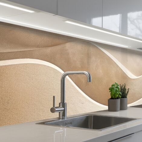 REVETEMENT MURAL DE CUISINE, CRÉDENCE DE CUISINE Beige - Nature - Abstrait - Moderne 250x60