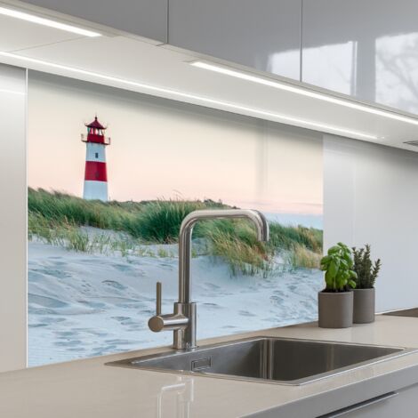 REVETEMENT MURAL DE CUISINE, CRÉDENCE DE CUISINE Phare - Nature - Plage 100x80
