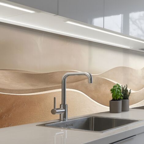 REVETEMENT MURAL DE CUISINE, CRÉDENCE DE CUISINE Beige - Nature - Abstrait - Moderne 150x80