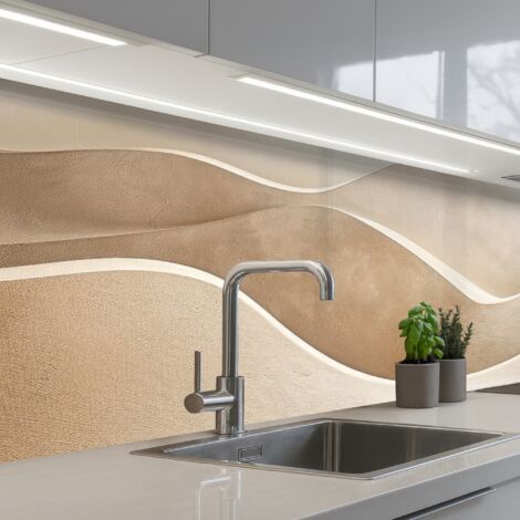REVETEMENT MURAL DE CUISINE, CRÉDENCE DE CUISINE Beige - Nature - Abstrait - Moderne 250x80