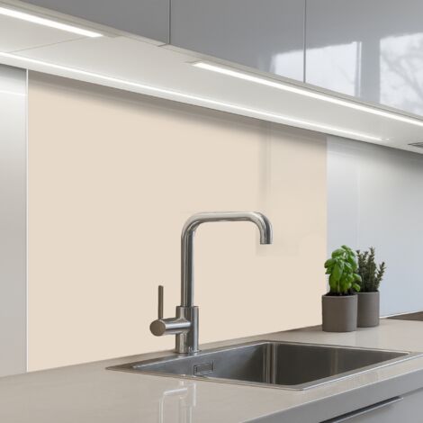 REVETEMENT MURAL DE CUISINE, CRÉDENCE DE CUISINE Beige - Couleur unie 100x80