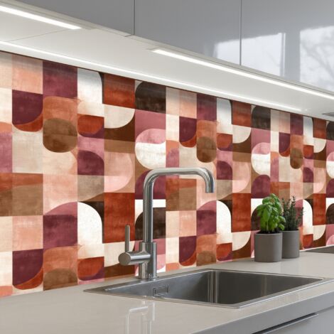 REVETEMENT MURAL DE CUISINE, CRÉDENCE DE CUISINE Géométrie - Moderne - Rétro 150x80 (1/5)