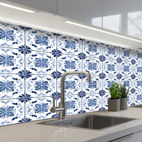 REVETEMENT MURAL DE CUISINE, CRÉDENCE DE CUISINE Motif - Carrelage - Bleu 150x60