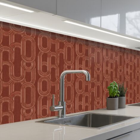 REVETEMENT MURAL DE CUISINE, CRÉDENCE DE CUISINE Abstrait - Texture - Marron 200x60 (1/5)