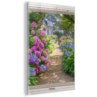 TABLEAU EN PLEXIGLAS Hortensia - Transparent - Fleurs - Été - Mauve - Chemin Décoration Chambre 40x60