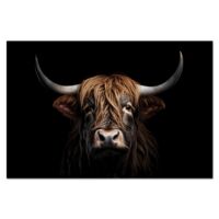 CRÉDENCE DE CUISINE Highlander écossais - Portrait - Noir - Animal 80x55