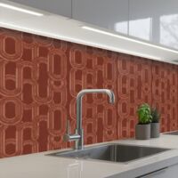 REVETEMENT MURAL DE CUISINE, CRÉDENCE DE CUISINE Abstrait - Texture - Marron 200x80