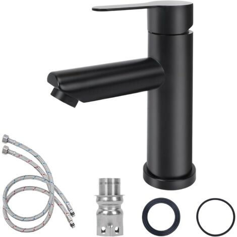 Robinet Salle de Bain Noir Mitigeur Lavabo Robinet Salle Bain Robinet Lavabo Robinet de lavabo haut en acier inoxydable Mitigeur Salle Bain Contrôle de l'eau Chaude et Froide (1/5)