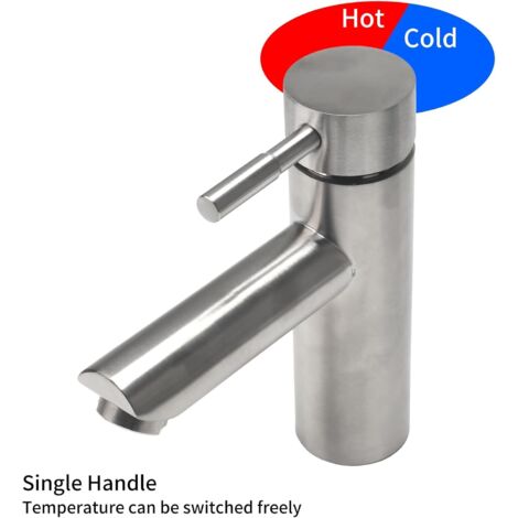 Minnhua Mitigeur Cuisine Acier Inoxydable 304 Or - Robinet Salle De Bain Avec Tuyau Flexible, Robinet Lavabo Chaud/Froid