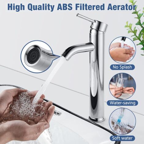Mitigeur Lavabo Haut Invena – Or Monocommande – Robinet Salle De Bain Glamour