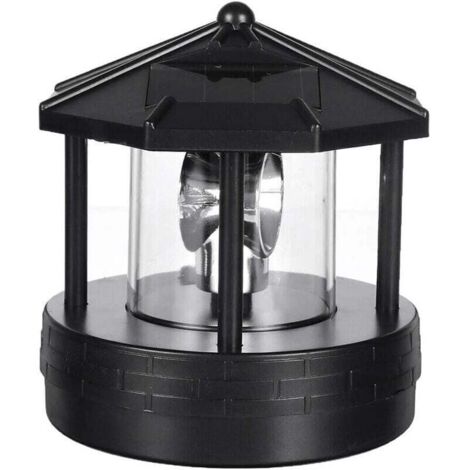 Phare LED rotatif, lampe solaire de jardin, cour, pelouse, étanche, décoration rétro, cadeau exquis pour jardin, terrasse, cour, pelouse, décoration d'intérieur (1/4)