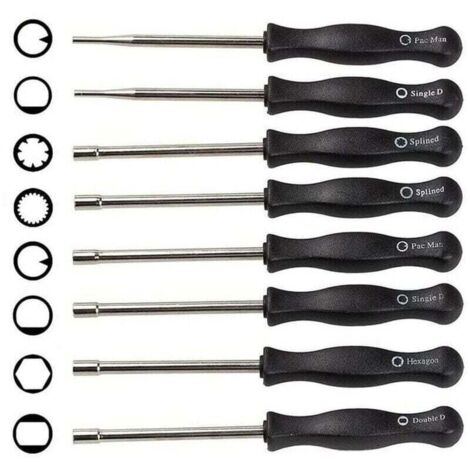 8PCS Tournevis de Carburateur Différents, Ensemble d'Outils de Réglage du Carburateur Réglage du Carburateur pour Moteurs 2 Temps