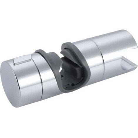 Curseur barre de douche, Support Douche à Main Remplaçable, Support Pommeau de Douche 18-25MM à Diamètre Réglable Chrome, gris (1/5)