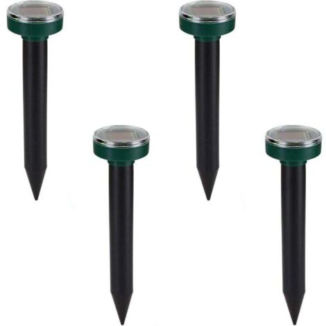 Répulsif taupe solaire 4-Pack Répulsif taupe ultrasonique Chasse taupe solaire intelligente Combine les sons et le chargeur solaire étanche pour le jardin extérieur (1/5)