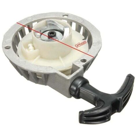 Auped Lanceur à Tirer Démarreur Aluminium 47cc 49cc - Pour Mini ATV, Dirt Bike, Scooter 2 Temps, Noir
