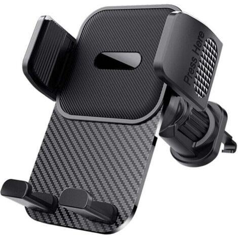 Support Téléphone Voiture [Clip de Qualité Militaire] ,Porte Téléphone Voiture Rotatif à 360 ,Degrés ,pour Grille D'aération de Voiture Support GPS Voiture ,pour Smartphone iPhone Android (Noir) (1/5)