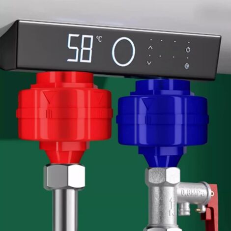 Deux vannes pour chauffe-eau électriques, vannes d'eau en alliage de savon durable, résistantes à la corrosion, étanches, faciles à installer, vannes d'entrée et de sortie pour chauffe-eau domestiques (1/4)