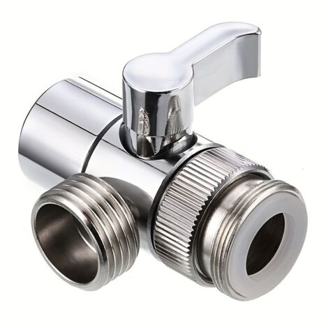 Inverseur de robinet à 4 points, vanne d'inversion pour pommeau de douche à shampoing, nouveau type de vanne d'inversion de robinet, adaptateur de robinet multi-ports, accessoires de salle de bain pou (1/5)