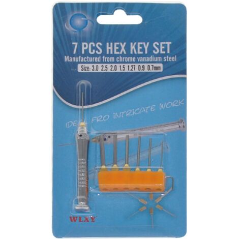 Jeu de clés hexagonales, tournevis hexagonal, petit tournevis hexagonal 0,7-3,0 mm, jeu d'outils de réparation multi-tailles. (1/4)