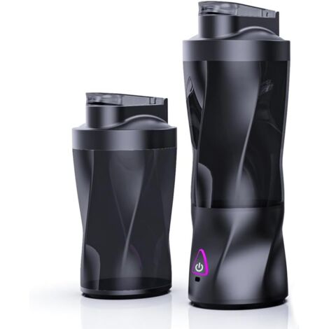 Mixeur portable, mixeur personnel, idéal pour préparer des smoothies et des crèmes, rechargeable par USB, mini-gobelet à jus avec 6 lames et couvercle, capacité d'un seul gobelet de 680 ml, autonettoy (1/5)