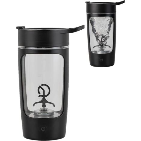 Gobelet mélangeur électrique pour protéines en poudre, mélangeur portable vortex rechargeable de 650 ml, gobelet mélangeur automatique, gobelet mélangeur automatique pour café (noir) (1/5)