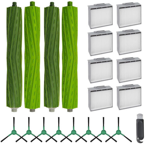 Compatible avec le kit d'accessoires iRobot Pro705 Vac Plus 504 : brosse principale, brosse rotative, brosse latérale et combinaison de filtre. (1/2)