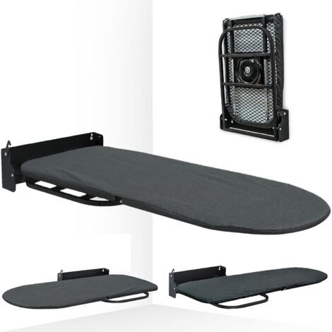 Table à repasser pliante avec fixation murale, pivotante à 180°, peu encombrante, 92 x 32 cm, avec housse résistante à la chaleur, brevet n° : 015083026-0001