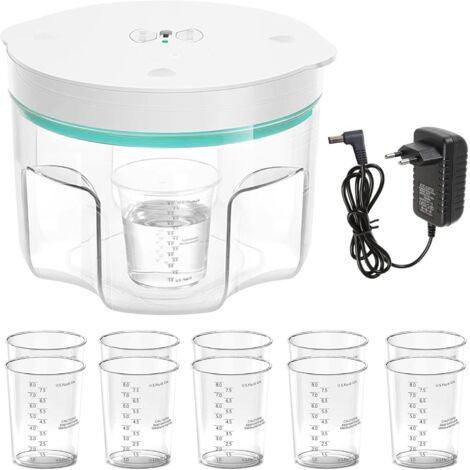 Éliminateur de bulles de résine 2L, élimine rapidement 99,9% des bulles en 5 minutes, chambre de dégazage sous vide de 95 kPa, machine à résine époxy compacte et sans air.
