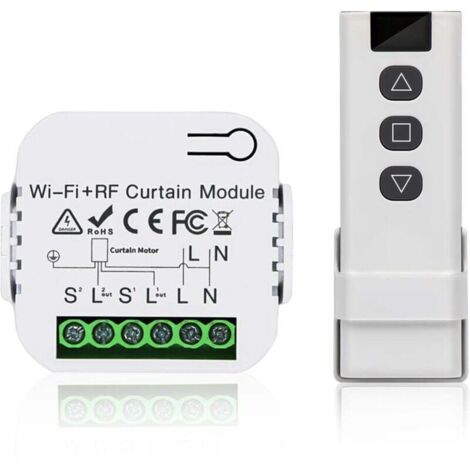 Alovez – Kit de commande de volet roulant sans fil – Télécommande RF 433MHz – Portée 100m – Module récepteur pour volets et stores (1/5)