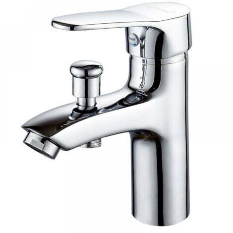 Robinet baignoire robinet monotrou à double usage chaud et froid Alliage Mitigeur de douche, robinet salle bain douche