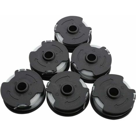 Lot de 6 bobines de fil de rechange pour coupe-bordures LIDL Parkside PRTA 20-Li A1 / B2 / C3 Accessoires pour coupe-bordures 27FT/8.3M pour PRT 300 A1, PRT 550 A1/A3 (1/4)