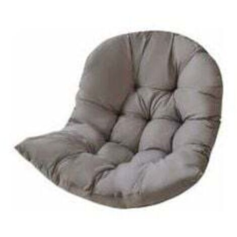 Coussin de Chaise, Coussin Fauteuil Rotin, Coussinets de Chaise Relax pour Balançoire Panier Suspendu, Coussin de Siège de Panier pour Intérieur, Extérieur, 80 x 120 cm, Gris