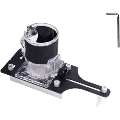 Base de localisateur de rainurage en alliage d'aluminium pour débroussailleuse de 65 mm pour chanfreinage, épaisseur réglable de 0 à 5 cm (B) (1/5)