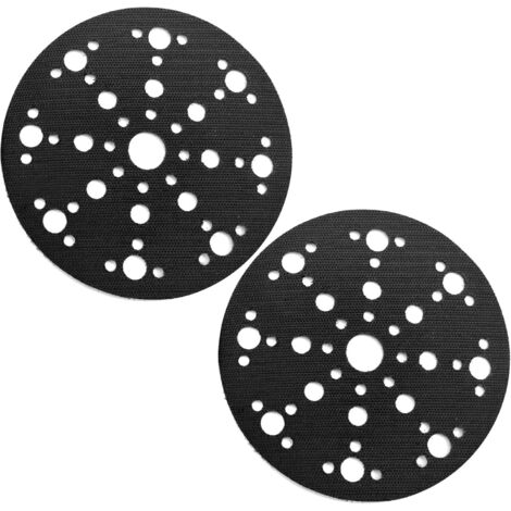 Lot de 2 patins de ponçage souples avec protection 150 mm 49 trous, disque de ponçage 150 mm pour protéger le plateau de ponçage Interface Pad Mirka Abranet 150 mm, Bosch, Dewalt (1/5)