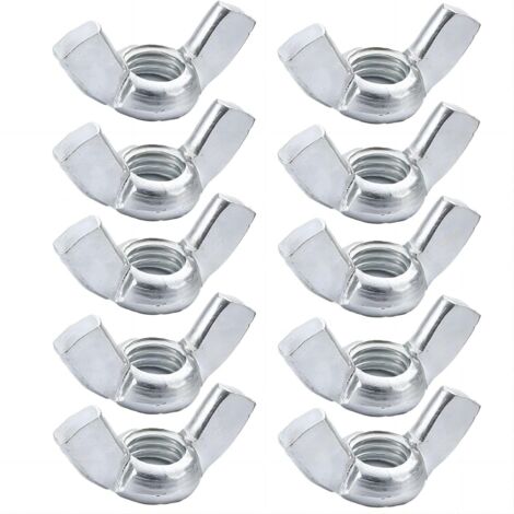 10pcs M10 Stainless Steel Wing Nuts Butterfly Nut for Bolt, Indoor and Outdoor Use
