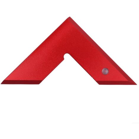 Règle triangulaire en alliage d'aluminium 45/90 degrés (rouge) (1/5)