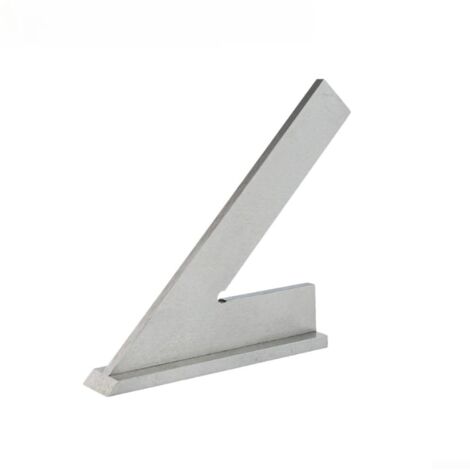 Règle d'angle de 45 degrés en acier inoxydable, équerre de précision DIN875/2 pour le travail du bois et du métal, outil de mesure à angle droit (100 x 70 mm) (120 x 80 mm B) (1/5)