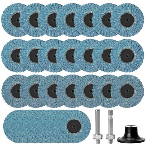 32 Pack Flap Discs 2" Flap Discs 40/60/80/120 Grit Sanding Discs for Polishing and Deburring (50mm) (1/5)