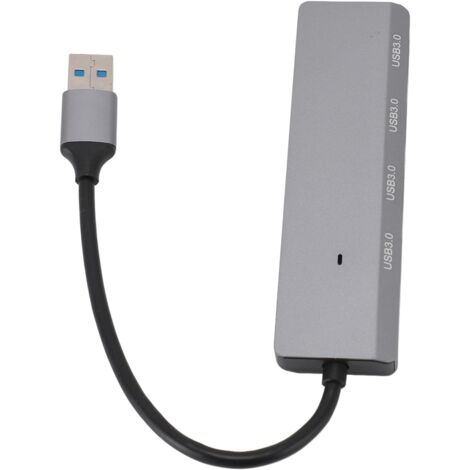 Hub USB 3.0 à 4 Ports, Vitesse de 5 Gbit/s, Adaptateur Multiport USB pour Ordinateur de Bureau, Lecteur Flash, Imprimante HDD, Clavier PC, Ports dans Les, Hub, Cet sur Un d'Ordinateur (1/5)