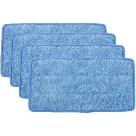 Microfibre Mop Heads, Pack of 6 Reusable Washable Mop Refills with Quick Fix Tape, for Floor Cleaning 11.8 x 5.9 Inches (BLUE) (1/5)