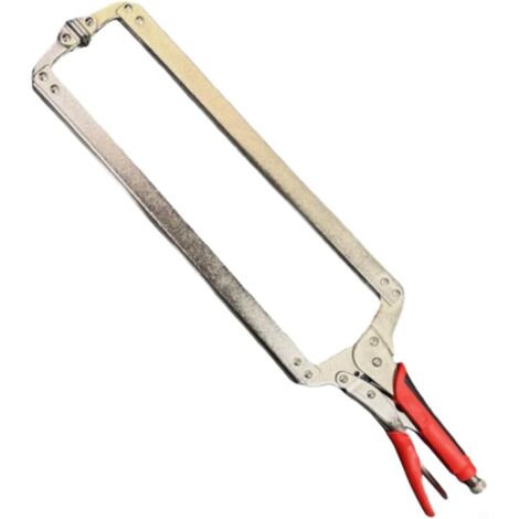Pince de verrouillage extra longue de 61 cm, pince en C robuste en acier au carbone avec libération rapide, pince de soudure réglable pour travail des métaux, ouverture maximale de 34 cm (B) (1/5)