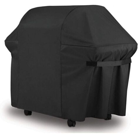 Barbecue Bâche de Protection BBQ Couverture de Gril Anti-UV/Anti-l'eau/Anti-l'humidité Imperméable Extérieur Barbuae Grill Noir pour Weber, Holland, JennAir, Brinkmann 420D Oxford(170x61x117cm) (1/3)