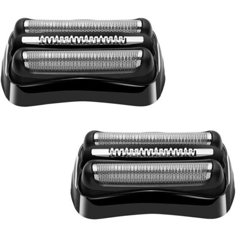Lot de 2 têtes de rasoir de rechange pour série 3 32B compatibles avec Braun S3 3040s 3000s 3050cc 3010s 3070cc 3080s 3090s 310s 3020s 330s 370cc-4 380s-4