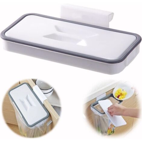 Support pour sac poubelle avec clip de fixation pour tiroir/porte/meuble, idéal pour camping-car, voyages, maison, cuisine, tri sélectif Product Name (1/5)