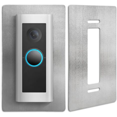 Plaque Murale en Acier Inoxydable pour Ring Video Doorbell Pro 1 et Pro 2, Plaque de Montage pour Sonnette Vidéo, Cache Ancien Trou de Sonnette, Support Installation Propre pour Entrée de Maison (1/5)