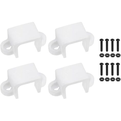 Lot de 4 supports de montage de moteur blancs, base fixe avec vis, accessoires de modélisme d'avion, support de fixation pour moteurs à engrenages micro N20 (1/5)