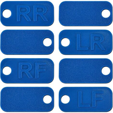 Lot de 8 marqueurs de pneus pour changement de pneus - Convient pour valves de pneus, marqueurs de pneus RR, LR, RF, LF pour le stockage et le positionnement des pneus (1/5)