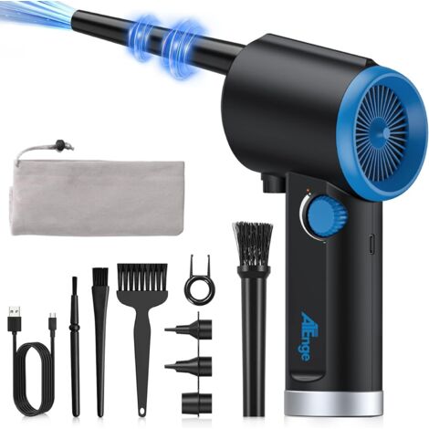 ATEngeus Dépoussiérant Puissants électrique, Dépoussiérant à air Comprimé à vitesse continue, Souffleur Air Comprimé pour le nettoyage du clavier, Souffleur PC d'air rechargeable (1/5)