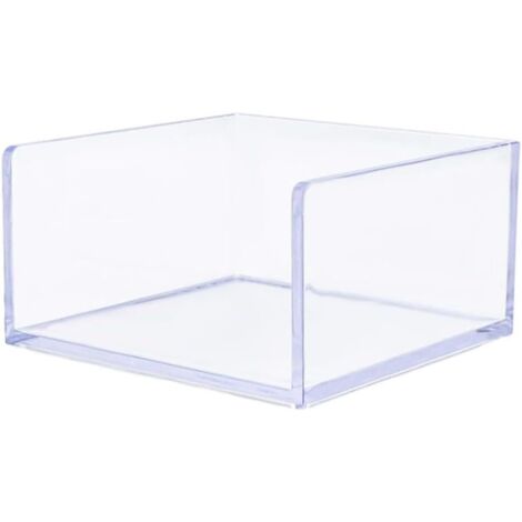 Support de notes adhésives en plastique transparent pour la maison et le bureau, 8,5 x 8,3 x 4,5 cm (1/5)