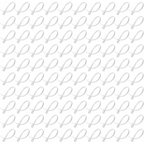 Lot de 100 attaches de câble autobloquantes en nylon pour organiser les fils, les tuyaux de jardin, les plantes, les colis (1/5)